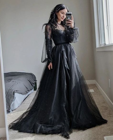 Dark Gothic Wedding, Goth Wedding Dresses, Gothic Prom Dress, Black Lace Prom Dress, Black Wedding Gowns, Gothic Wedding Dress, Dark Wedding, Lace Prom Dress, Prom Dress Inspiration