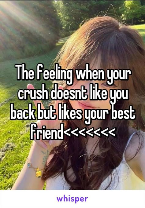 The feeling when your crush doesnt like you back but likes your best friend<<<<<<< He Doesn't Like Me, Soulmate Manifestation, When You Like Someone, Crush Stuff, Best Friend Dates, When Your Crush, Badass Girl, When Your Best Friend, Crush Posts