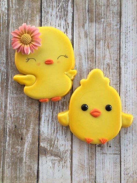 Chick Sugar Cookies, Cut Cookies, Birthday Chair, Chocolate Designs, Duck Cookies, Baby Bash, Easter Sugar Cookies, Sugar Icing, Sugar Cookie Designs