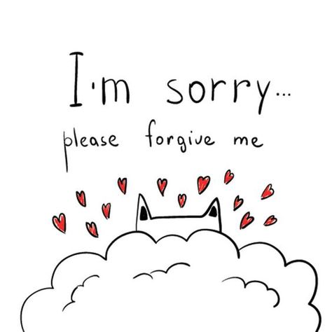 Sorry Message To Boyfriend, Sorry Message For Boyfriend, Cat With Hearts, Apology Quotes, Cute Sorry, Im Sorry Quotes, Ways To Say Sorry, Apology Cards, Sorry Card