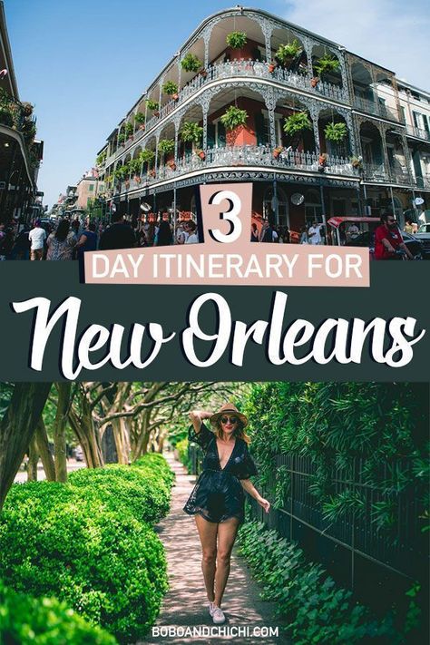 Check out this perfect 3 day itinerary for New Orelans including the best things to do in New Orleans, great New Orleans activities, where to go in New Orleans, where to eat in New Orleans, where to drink in New Orleans, New Orleans Tours, and New Orleans travel tips! #neworleansfrenchquarter #nola #neworleansitinerary New Orleans Activities, New Orleans Vacation, New Orleans Travel, Parc D'attraction, Perfect Itinerary, Destination Voyage, North America Travel, Travel Alone, Best Places To Visit