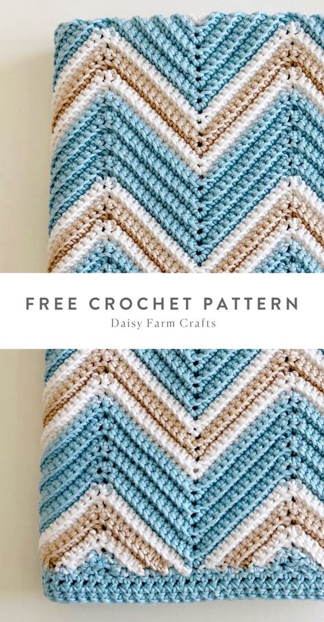 Crochet Ripple Afghan Pattern, Chevron Crochet Blanket Pattern, Chevron Crochet Patterns, Modern Haken, Crochet Ripple Afghan, Crochet Ripple Pattern, Crochet Blanket Chevron, Crochet Ripple Blanket, Crocheted Afghans