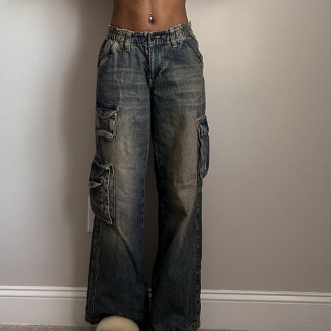 urban outfitters bdg cargo jeans - Depop 90s Aesthetic Outfit, Dorm Room Inspo, Pinterest Contest, 90s Aesthetic, Cargo Jeans, Aesthetic Outfit, Room Inspo, Aesthetic Clothes, Dorm Room