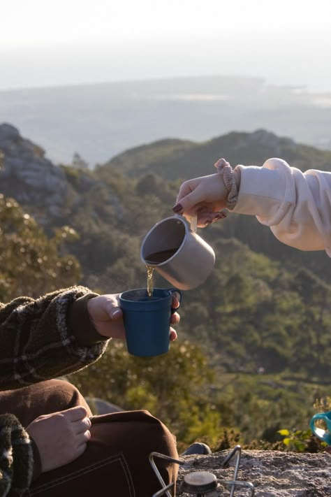 Blue Mountain Coffee Coffee Mountains Mornings, Coffee And Camping, Acadia Fall, Coffee And Mountains, November Mood Board, Jamaican Blue Mountain Coffee, Coffee Outside, Cabin Coffee, November Mood