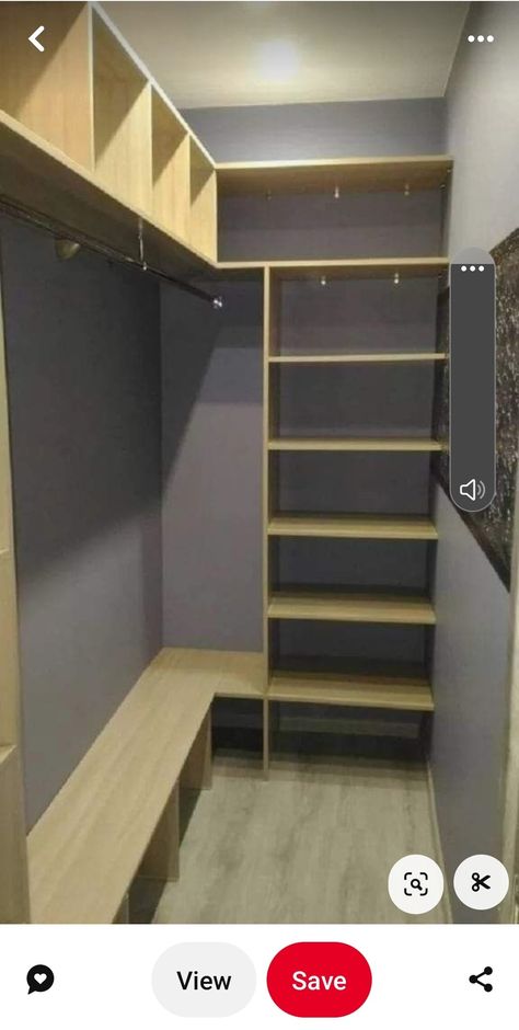 Narrow Closet Design, Organization Wardrobe, Narrow Closet, Wardrobe Organization, Aesthetic Wardrobe, Desain Pantry, Closet Design Layout, Closet Renovation, Closet Layout