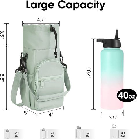 sportsnew Water Bottle Holder with Strap 32oz 40oz Insulated Water Bottle Carrier Sling Bag with Phone Pocket Water Bottle Sleeve for Walking Hiking Bottle Holder Bag, Tumbler Bag, Big Water Bottle, Water Bottle Sleeve, Bottle Sling, Water Bottle Carrier, Water Bottle Bag, Water Bottle Holder, Bottle Sleeves