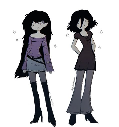 Marceline Outfits, Adventure Time Fiona And Cake, Adveture Time, Fiona And Cake, Marceline And Bubblegum, Adventure Time Fionna, Marceline The Vampire Queen, Fionna And Cake, Adventure Time Cartoon