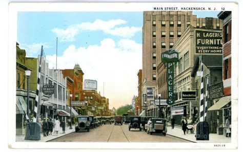 Main St. ~ 1920's (View 2) Bergen County New Jersey, Luzerne County, Visualization Board, Hackensack Nj, Old Family Photos, Bergen County, Where It All Began, Jersey Girl, High School Football