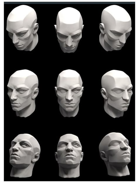 Head And Face Anatomy, Planes Of The Body Anatomy Art Reference, Planes Of The Head Reference, Planes Of The Face Tutorial, The Planes Of The Face, Head In Angles, Anatomy Head Tutorial, Face Planes Reference, Asaro Head Planes