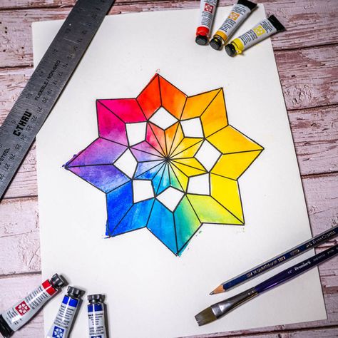 Make a Creative Color Wheel Design from Scratch – Camera and a Canvas Unique Color Wheel Ideas, Creative Color Wheel Ideas Unique, Colour Wheel Ideas, Colour Wheel Ideas Creative, Color Wheel Ideas, Creative Color Wheel, Color Wheel Design, Color Wheel Projects, Interesting Facts About Yourself