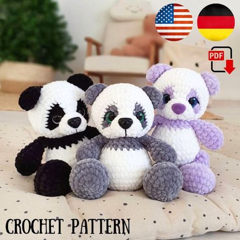 Crochet panda pattern - Amigurumi bear panda pattern - Plush panda pattern Crochet toys patterns free amigurumi #crochettoyspatternsfreeamigurumi #crochet #crochettoy #crochetpattern #crochetpatterns 1.381 Crochet Amigurumi Free Patterns Panda, Crochet Plush Amigurumi, Panda Plushie Crochet, Crochet Panda Pattern Free Easy, Panda Bear Crochet Pattern Free, Plush Crochet Animals, Animals Crochet Patterns Free, Free Panda Crochet Pattern, Crochet Panda Pattern Free Amigurumi