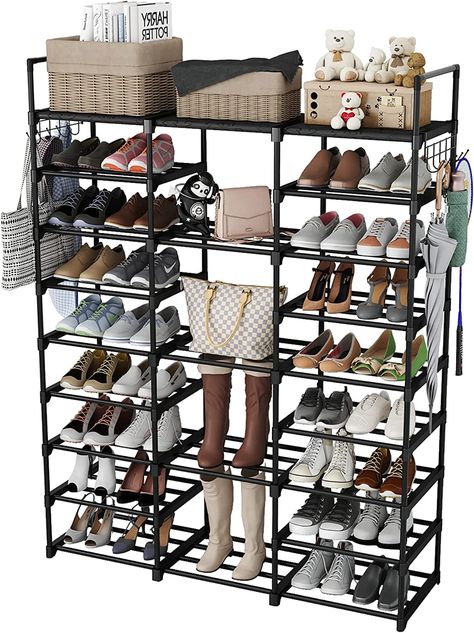 Large Shoe Storage, Large Shoe Rack, Small Shoe Rack, Corner Shelf Design, Garage Closet, Cabinet For Bedroom, Shoe Stand, Metal Shoe Rack, Shoe Rack Organizer