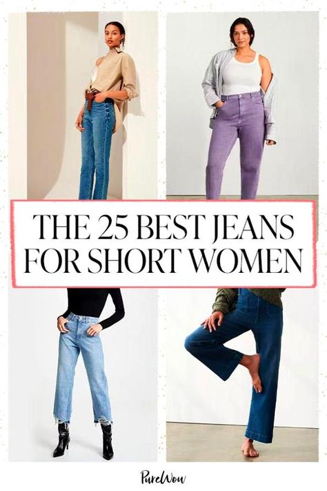 Outfit For Short Women, Best Jeans For Short Women, Jeans For Short Legs, Pants For Short Women, Jeans For Short, Clothes For Petite Women, Style For Short Women, Short Women Outfits, Jeans For Petite Women