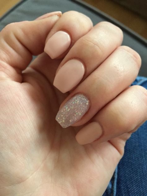 Matte nails with glitter Matte Nails, Glitter Nails, Glitter, Nails, Beauty