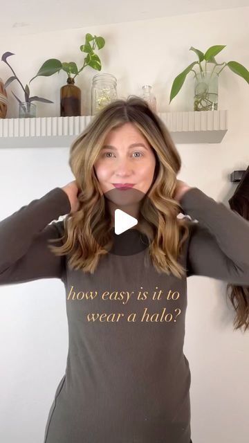 SO easy With halo extensions, there’s no clips & no fuss. They’re beginner friendly, but yo... Hairstyles With Halo Extensions, Hairstyles With Extensions, Halo Extensions, Extensions Clip In, Halo Hair Extensions, Halo Hair, Clip Ins, Hair Extensions, Halo