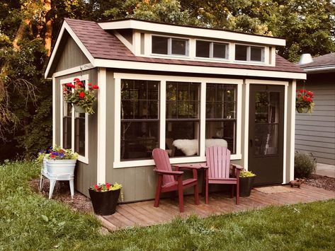 Shed Guest House With Bathroom, Wetland Garden, Guest Shed, Enclosed Backyard, Guest House Shed, Shed Guest House, Party Shed, Tiny Guest House, Prefab Sheds