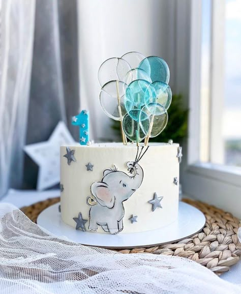 Baby Cake Design, Elephant Birthday Cakes, Baby Elephant Cake, Bear Baby Shower Cake, Baby Shower Cake Designs, Elephant Baby Shower Cake, Peanut Baby Shower, Elephant Cake, Elephant Baby Shower Boy