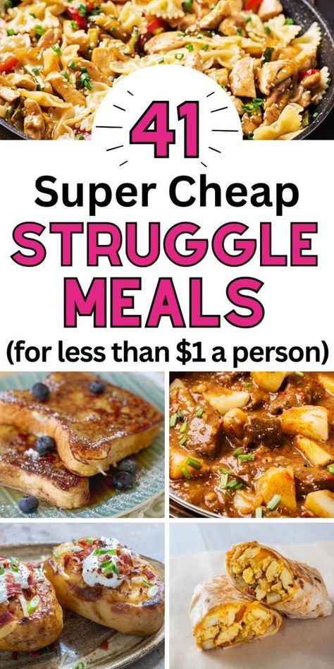 Cheap Dinner Ideas For Family, Cheap Meals On A Budget, Struggle Meals, Cheap Family Dinners, Dinner Ideas For Family, Dirt Cheap Meals, Quick Cheap Meals, Cheap Dinner Ideas, Cheap Meal Plans