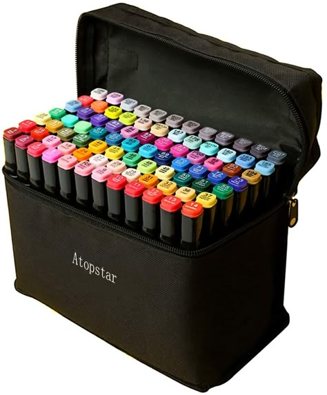 Highlighters Markers, Sketch Markers, Marker Drawing, Coloring Markers, Pen And Watercolor, Markers Set, Alcohol Markers, Art Brushes, Artist Paint