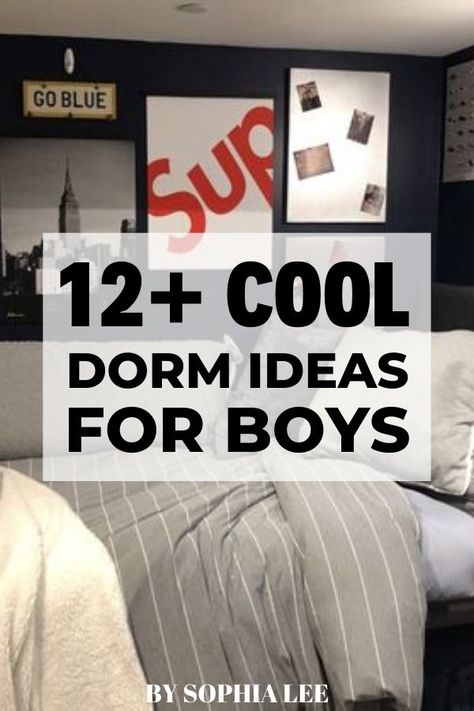 My son is going to college and this gave me some great dorm room ideas for guys #dormroomideasforguys Guys College Apartment, Boys Dorm Room Ideas, College Dorm Room Ideas For Guys, Modern Dorm Room, Dorm Room Setup, College Dorm Room Organization, Dorm Room Ideas For Guys, Room Ideas For Guys, Guy Dorm Rooms