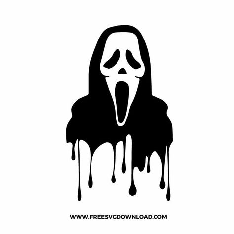 Ghost Face Svg Free Scream, Scream Svg, Scream Mask, Horror Scream, Ghostface Scream, Scream Halloween, Png Free Download, Funny Horror, Ghost Faces