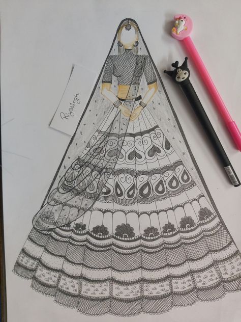 Hai Tamanna, Kaifi Khalil, Sketches Fashion, Fashion Design Books, Fashion Figure Drawing, Boho Art Drawings, Fashion Illustrations Techniques, Fashion Drawing Sketches, Mandala Art Therapy