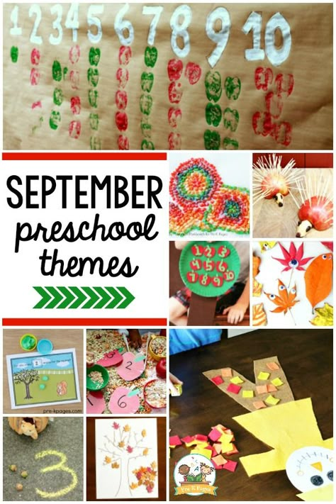 September Preschool Themes September Preschool Curriculum, Playdough Activities Preschool, September Preschool Themes, Preschool Curriculum Themes, Preschool September, September Lessons, September Preschool, Preschool Apple Theme, Preschool Back To School