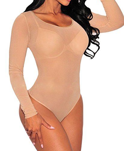 Mtf Fashion, White Mesh Bodysuit, Long Sleeve Mesh Bodysuit, Mesh Leotard, Musical Costumes, Body Noir, Black Bodysuit Longsleeve, Bodycon Bodysuit, Leotard Tops