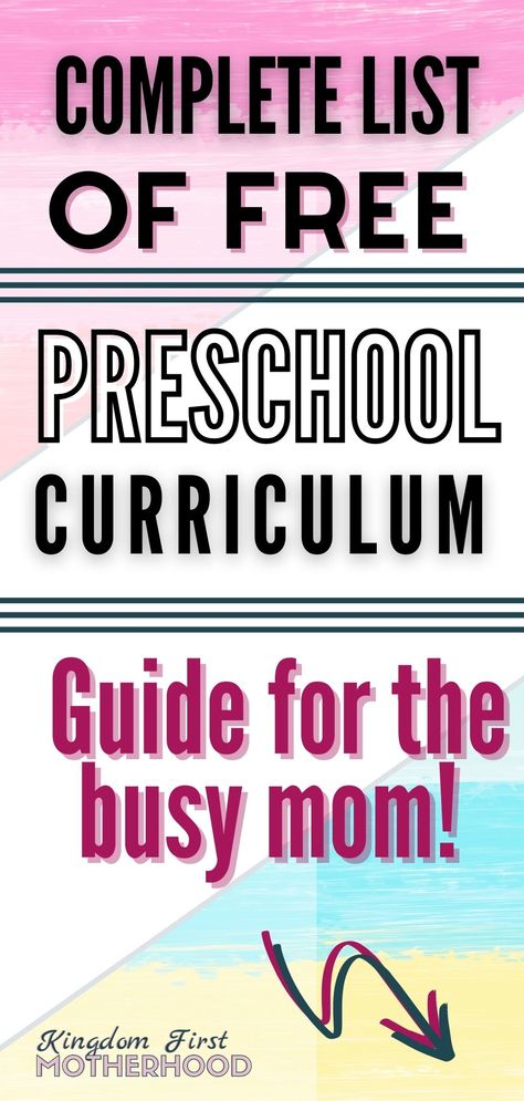 Free Preschool Curriculum, Christian Preschool Curriculum, Preschool Curriculum Free, Preschool Bible Lessons, Teach Preschool, Homeschool Preschool Curriculum, Free Homeschool Curriculum, Free Homeschool Resources, Homeschooling Tips