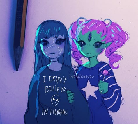 Alien Oc, Anime Alien, Novi Stars, Alien Drawings, Alien Aesthetic, Alien Character, Alien Girl, Cute Alien, Alien Design