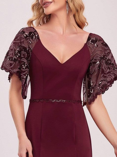 Quencinera Dresses, Party Dress With Sleeves, Floryday Dresses, Tailored Dresses, Party Dresses With Sleeves, Bodycon Party Dress, Bodycon Evening Dress, Mother Mother, Chiffon Dresses