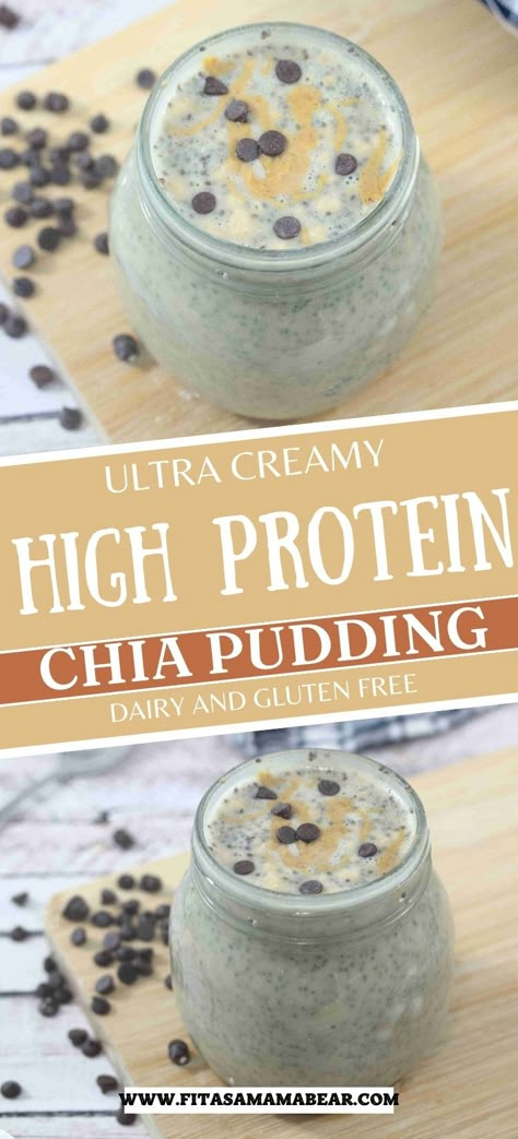 Protein Powder Chia Pudding, Protein Chia Seed Pudding, Peanut Butter Chia Pudding, Protein Chia Pudding, Peanut Butter Protein Powder, Pudding Recipes Healthy, Chai Pudding, Chia Seed Breakfast, Chia Seeds Protein