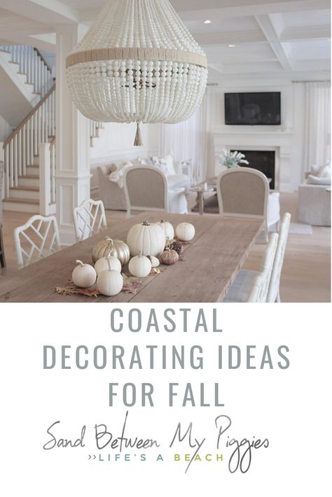 Winter Beach Home Decor - Is that what you are looking for? Act immediately while everything is still fresh in your mind. Visit IMMEDIATELY to view more. Coastal Farmhouse Fall Decor, Coastal Fall Porch Decor, Beach House Fall Decor, Fall Beach House, Coastal Thanksgiving Tablescapes, Beach Fall Decor, Fall Coastal Decor, Coastal Halloween Decor, Beachy Fall Decor