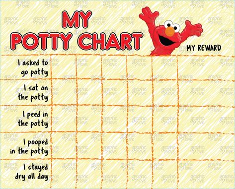 Elmo Potty, Potty Charts, Potty Training Ideas, Printable Potty Chart, Potty Training Sticker Chart, Potty Training Charts, Potty Training Stickers, Potty Training Reward Chart, Potty Training 101