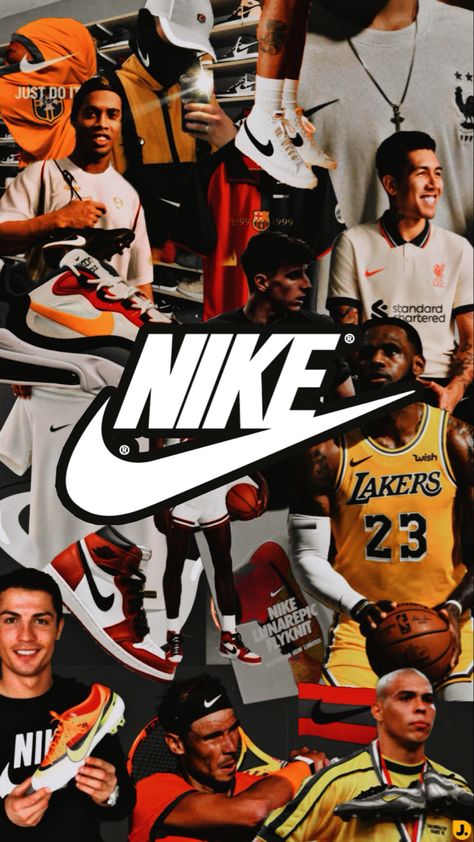 Nike Home Screen Wallpaper, Nike Dunk Wallpaper Aesthetic, Soccer Nike Wallpaper, Nike Brand Aesthetic, Nike Football Wallpapers, Nike Collage Wallpaper, Nike Aesthetic Wallpaper, Nike Wallpaper Aesthetic, Nike Collage