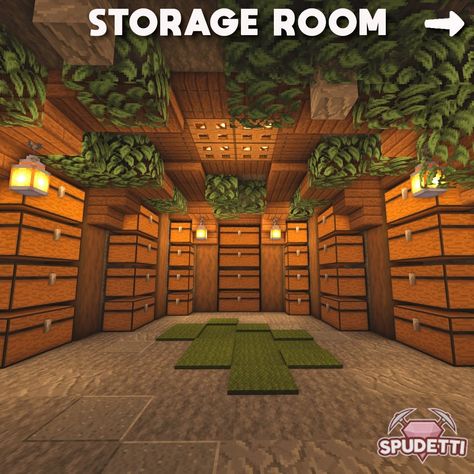 Minecraft Chest Room, Minecraft Chest, Villa Minecraft, Minecraft Storage, Minecraft House Interior, Case Minecraft, Houses Minecraft, Minecraft Base, Minecraft Houses Survival