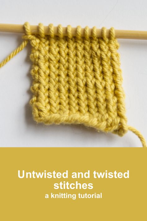 Untwisted and twisted stitches - a left- and right-handed knitting tutorial Knitting Twisted Stitches, Twisted Knit Stitch, Knit Tutorial, Simple Stocking, Knitting Tutorials, Combination Fashion, Knit Stitch, Knitting Tutorial, Knit Or Crochet