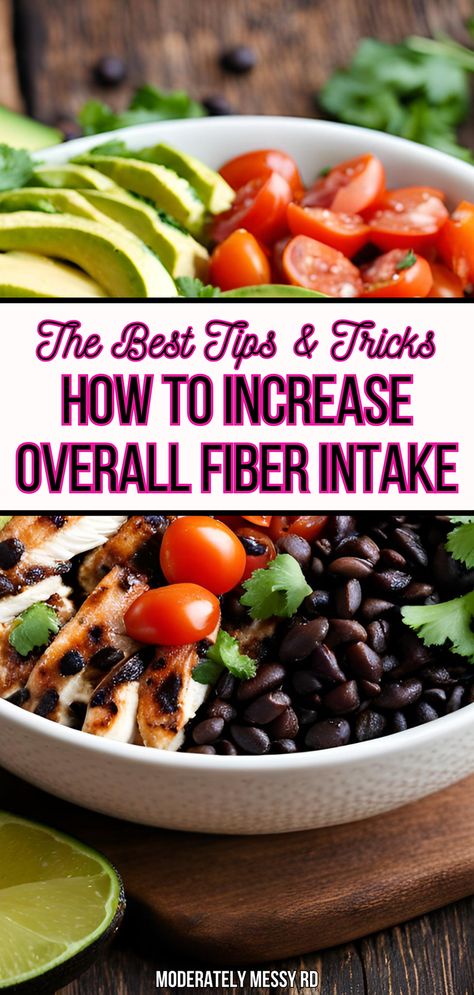 7 easy ways to increase overall fiber intake (with recipe ideas). Fiber is one of those nutrients that is, for some reason, hard to prioritize or get enough of. With these tips, you might find yourself thinking about small simple food swaps or additions to your meals so you can reap all the benefits of a high fiber diet. How To Get Fiber In Your Diet, Top Fiber Rich Foods, Fiber Sources Food, High Fiber Grains, Increase Vegetable Intake, Foods Highest In Fiber, High Fiber Diets, Natural Fiber Foods, Add Fiber To Diet