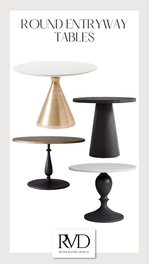 Round pedestal entryway tables . #shopltk, #shopltkhome, #shoprvd, #entrytable, #roundentrytable, #pedestaltable Round Foyer Tables, Large Round Entry Table, Foyer With Round Table Entry Ways, Round Entrance Table Decor, Round Console Table Entryway, Pedestal Table Entryway, Round Entry Tables, Circular Entry Table, Foyer With Round Table