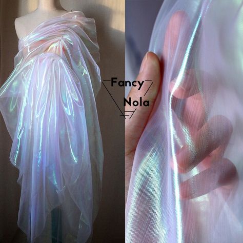 Holographic Fabric, Iridescent Color, Creative Costumes, Glam Look, Shiny Fabric, Party Kleidung, Organza Fabric, Gauze Fabric, Sequin Fabric