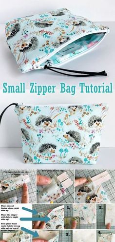 Zipper Pouch Gift Ideas, Sew Small Zipper Pouch, Diy Zipper Bags And Totes, Sewing Small Bags Zipper Pouch, Zipper Pouch Tutorial Free Pattern Sewing Projects, Small Bag Diy Sewing Projects, Small Zipper Bags To Sew, Small Zipper Bags Free Pattern, Small Quilted Bags