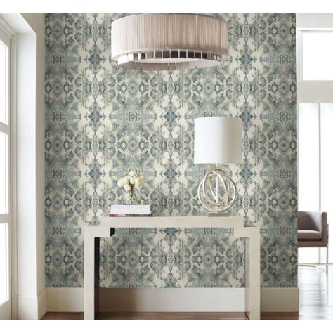 Half Bath Wallpaper, Bath Wallpaper, Basement Room, Candice Olson, Kaleidoscope Images, York Wallcoverings, New Space, Peel Stick Wallpaper, Burke Decor