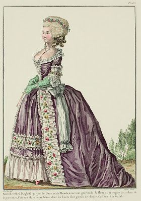 This is Versailles: Robe à l'Anglaise 18th Century Fashion Plates, Historical Collage, 1900 Dress, 1770s Fashion, 1780s Fashion, Historical Fashion 1700s, Garland Of Flowers, French Dresses, 1700 Fashion