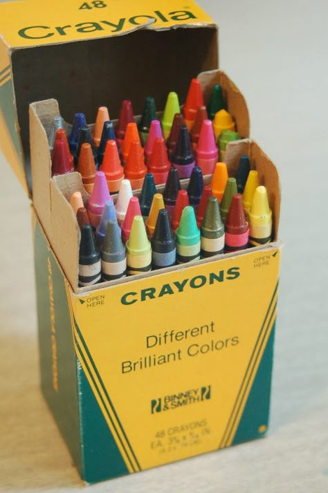 Crayola crayons...still love the smell of a fresh box.  A new box of Crayons was the best! Vintage Crayola Crayons, Vintage Crayons, Crayola Box, Remove Permanent Marker, Box Of Crayons, Vintage Coloring Books, Crazy Color, Childhood Memories 70s, Crayola Crayons