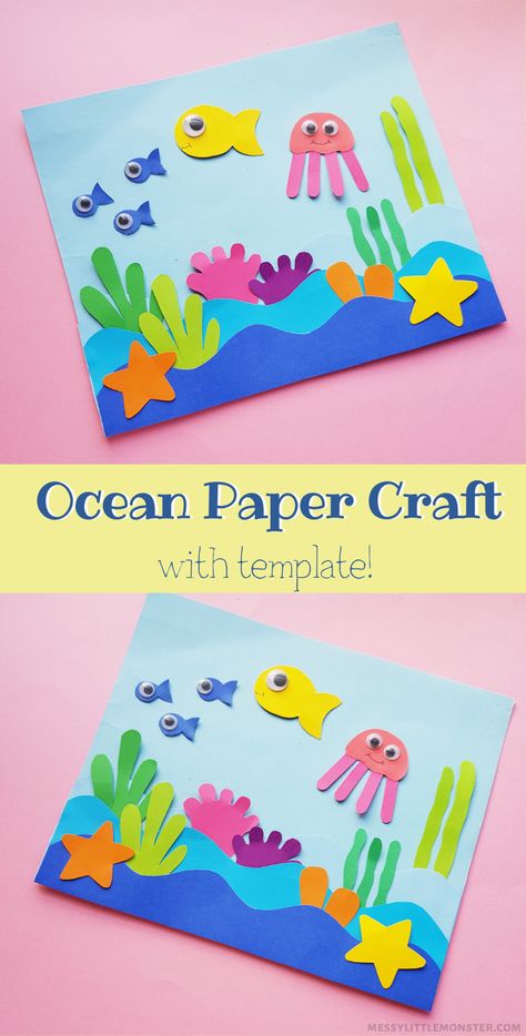 Sea Animal Crafts, Ocean Theme Crafts, Ocean Animal Crafts, Under The Sea Crafts, Construction Paper Crafts, Craft Easy, Quilled Creations, Sea Crafts, Ocean Crafts