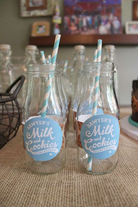 Like the font of this label. JBL Cookies And Milk Birthday Party, Milk Birthday Party, Cookies And Milk Birthday, Applesauce Valentines, Cookies And Milk Party, Milk And Cookies Birthday, Milk And Cookies Party, Cookies Birthday Party, One Tough Cookie