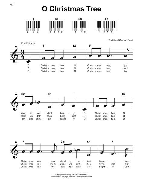 O Christmas Tree Sheet Music | Traditional German Carol | Super Easy Piano Piano Images, Christmas Piano Sheet Music, Keyboard Sheet Music, Christmas Tree Easy, Diy Garlands, Duet Music, Christmas Piano, Tree Printable, Christmas Sheet Music