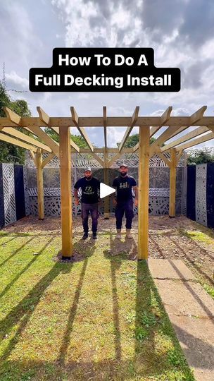 1.5M views · 26K reactions | How WE Build A Full Deck Around A Pergola 

#deck #carpentry #pro 

Good Looking Deck ? | The Home Improvements Channel UK | thehomeimprovementschanneluk · Original audio Pergola Deck, Pool Shower, Backyard Water Feature, Backyard Diy, Deck With Pergola, Covered Pergola, Home Improvements, Backyard Diy Projects, Deck Furniture