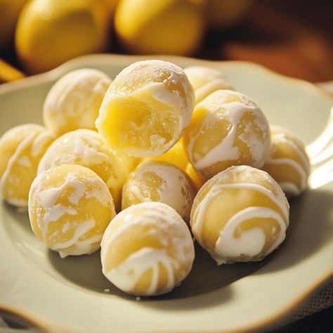 Lemon White Chocolate Truffles Lemon White Chocolate, Healthy Whole Food Recipes, Chocolate Lemon, White Chocolate Truffles, Truffle Recipe, Lemon Flavor, Bakery Ideas, Recipes Christmas, Vegan Dessert