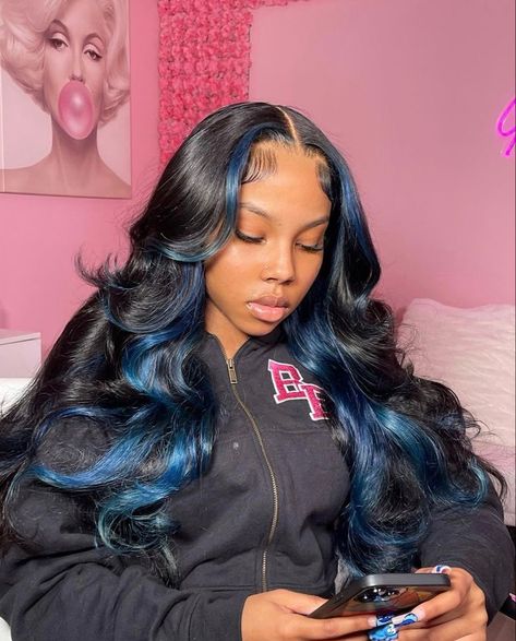 Frontal Wig Hairstyles, Sew In Hairstyles, Birthday Hairstyles, Quick Weave Hairstyles, Dyed Hair Inspiration, Frontal Hairstyles, Pretty Braided Hairstyles, Pretty Hair Color, Dope Hairstyles